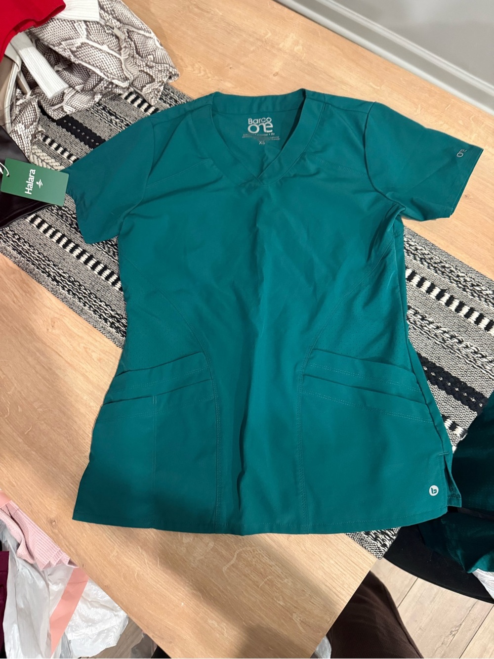Barco Uniforms Women's V-Neck Scrub Set- Teal Green
